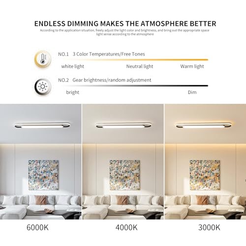 4Ft Modern Smart LED Linear 48 Inch (4 FT) Dimmable(Memory Function/CRI 97+)