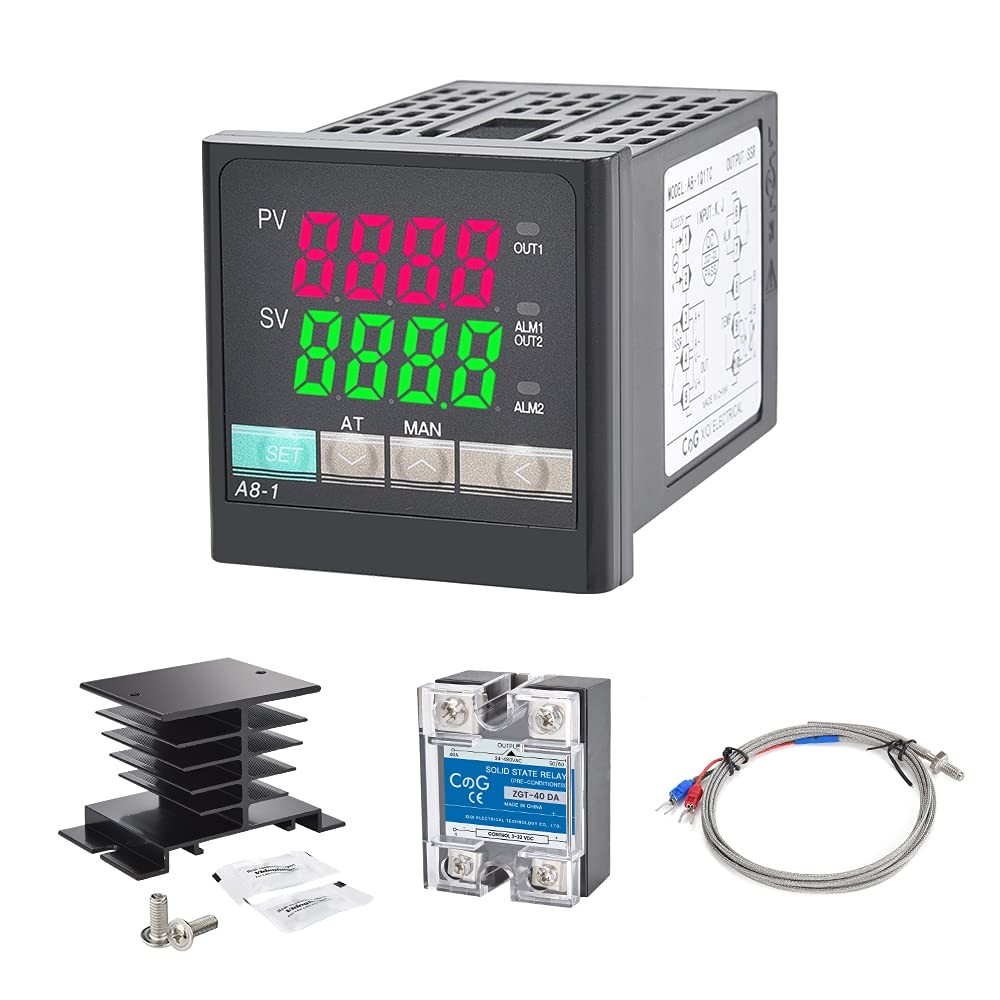 PID Temperature Controller Kit Voltage AC 100~240V Comes with SSR 40DA Solid ...