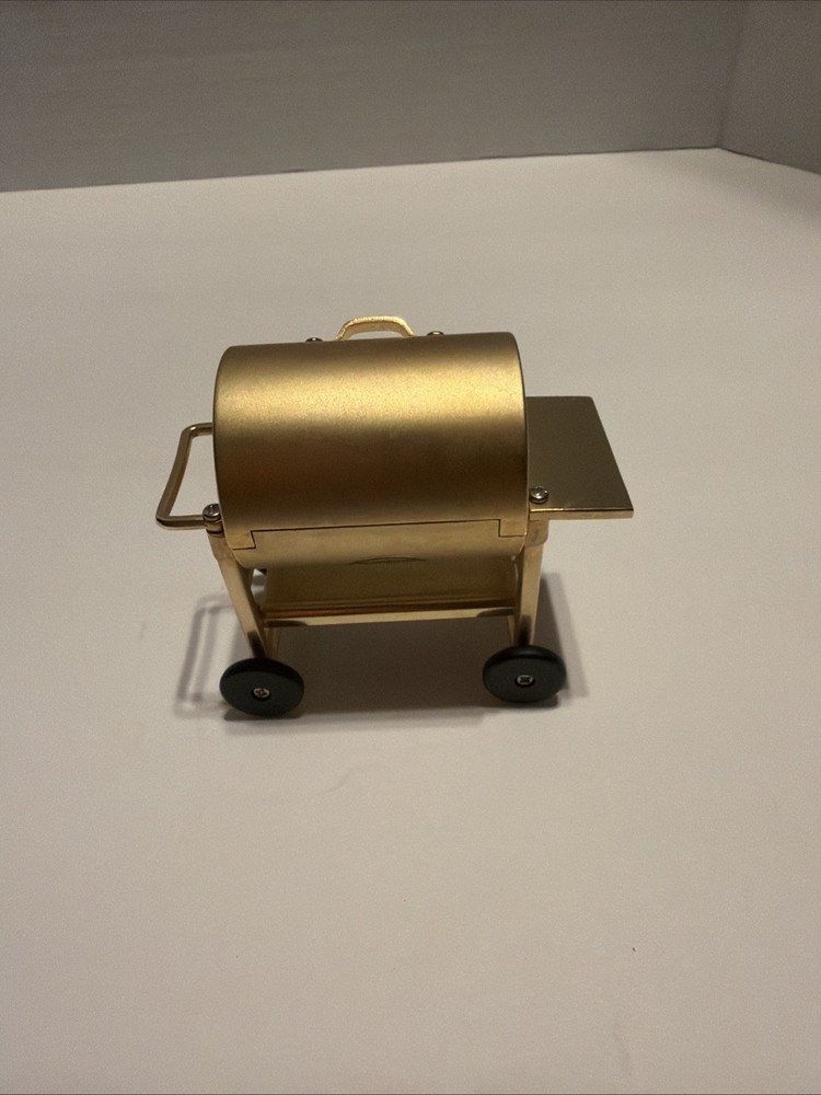 Breeze Collection Mini Gold BBQ Clock Quartz Untested *Nice*