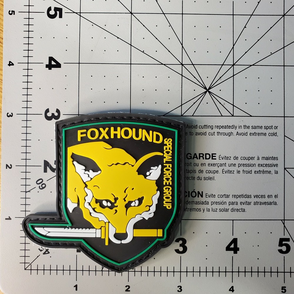 Metal Gear Foxhound Special Force Group 3 inch PVC patch w/ hook & loop Set(3)