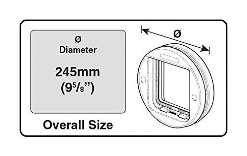 Cat Mate 4-Way Locking Glass Fitting Cat Flap - White