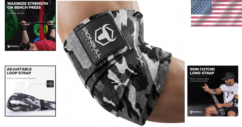 Powerlifting Elbow Braces - Hook & Loop Closure