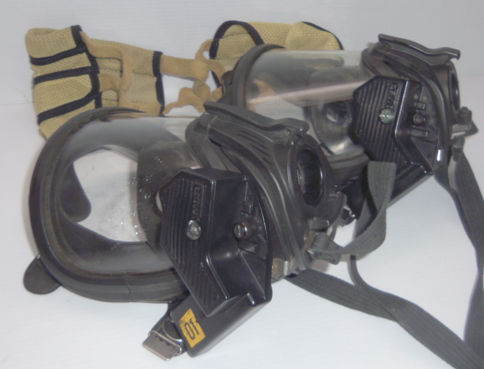 2 MSA Ultra-Elite Firehawk MMR SCBA Med. Facepieces & 2 Nightfighter Systems