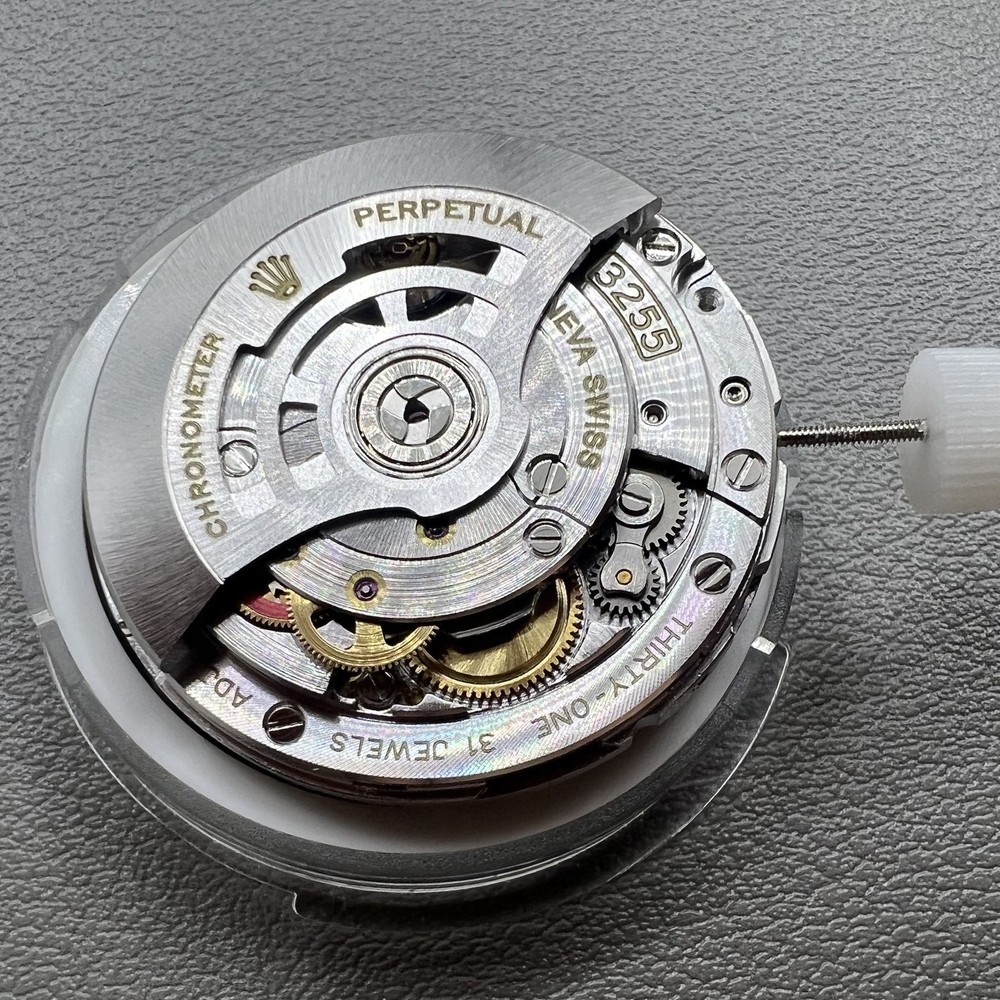 China Made Ref.3255 Automatic Mechanical Movement Narrow Disk Double Calendar