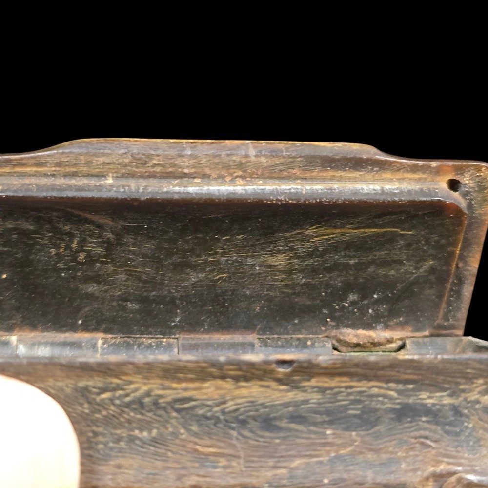 Antique Snuff box checkerboard inlay old