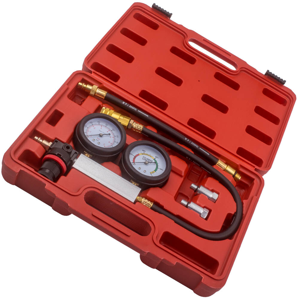 Engine Compression Leakage Leakdown Detector Pressure Tester Tool Kit M14x1.5