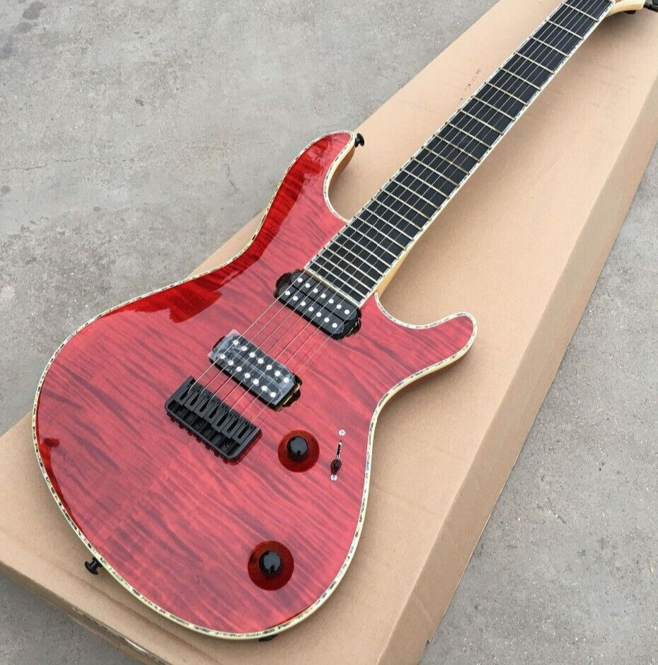 Factory Customized Redwood Fingerboard 7 String Electric Guitar High Quality