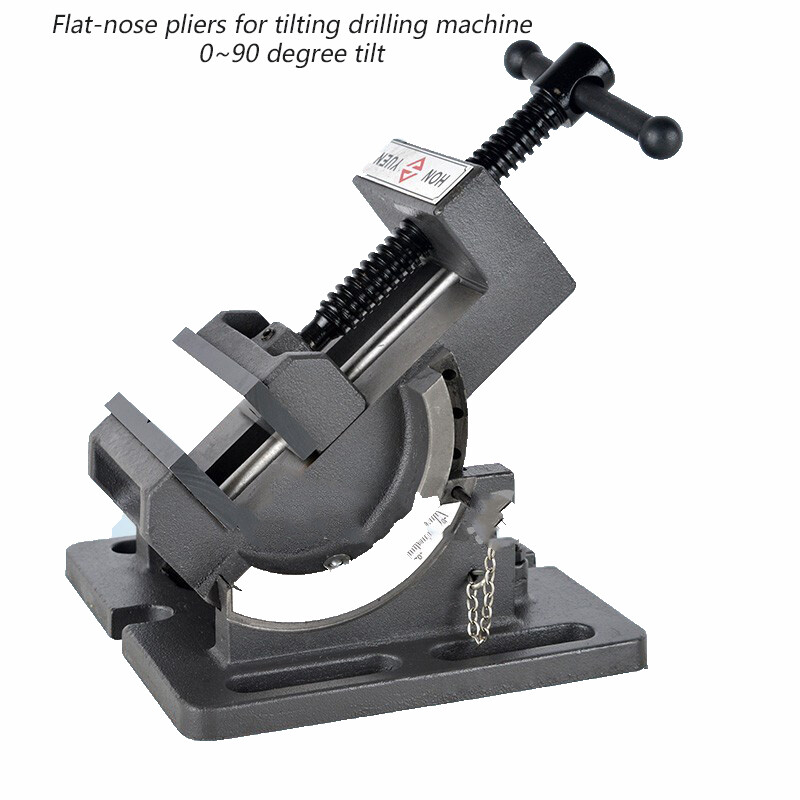 3"/4" Precision Milling Machine Vise Tilting Guide Rod Angle Flat-nose Pliers