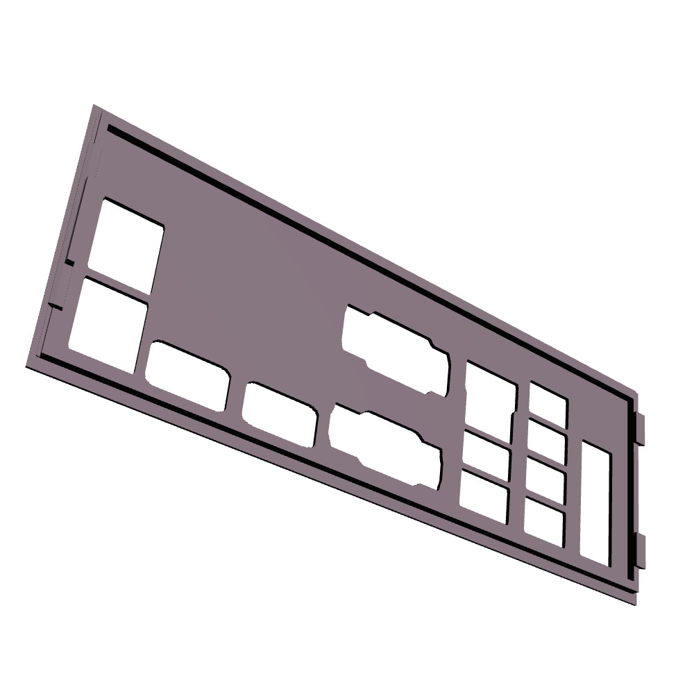 HP 600 G2 I/O Shield, 3D Printed, IO Backplate