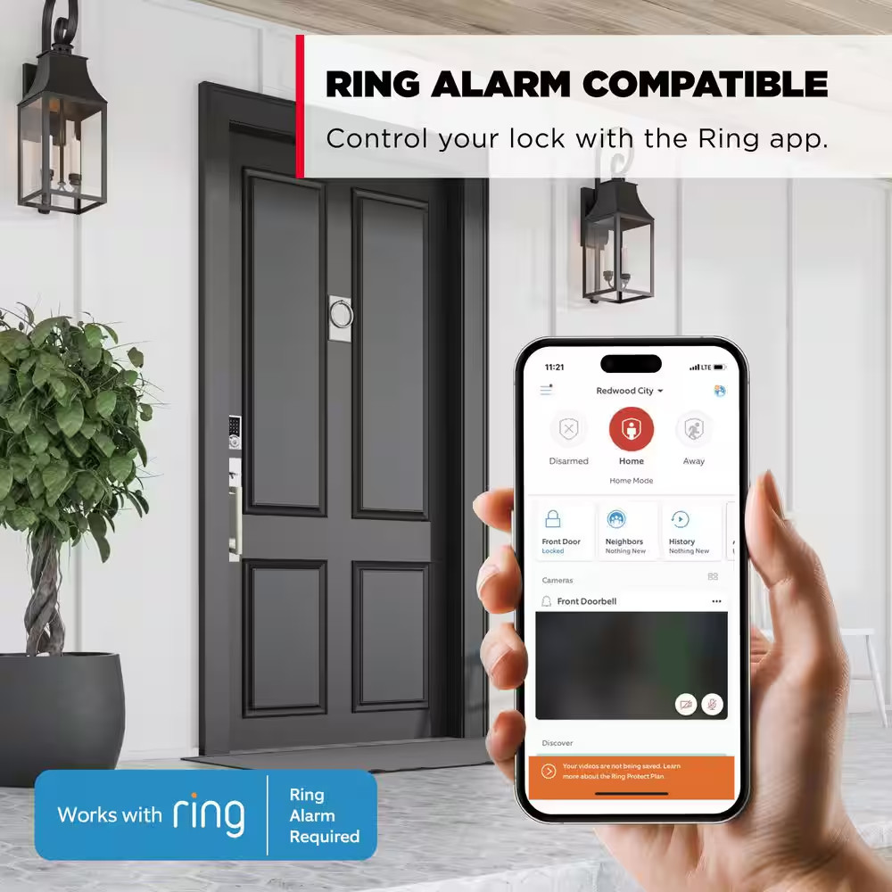 Homeconnect 918 Polished Chrome Contemporary Z-Wave Long Range Enabled Touchscre