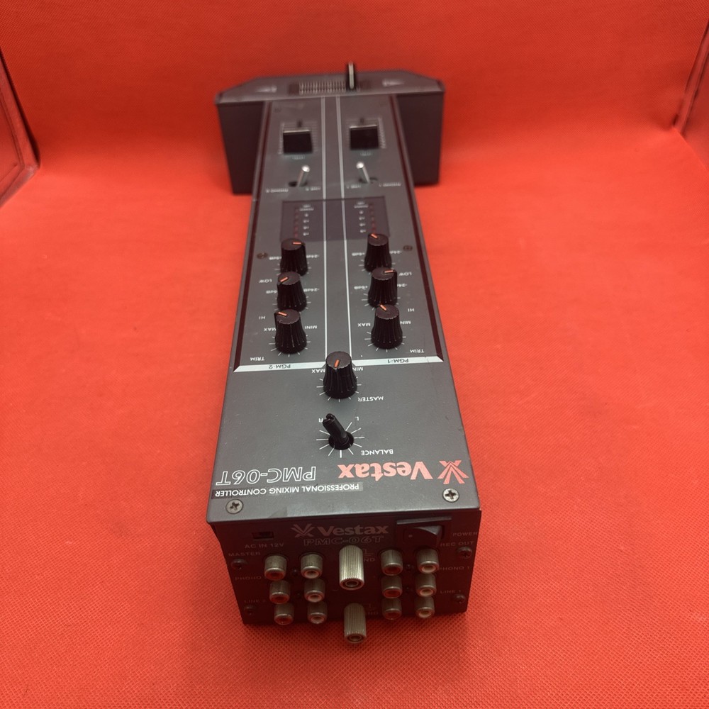 Vestax mixer PMC-06T missing Knobs / No Ac Adapter