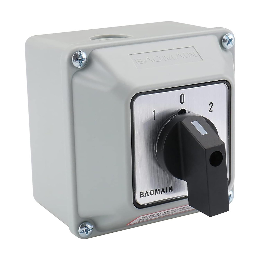Rotary Changeover Switch 660V 20A 3 Position 2 Phase