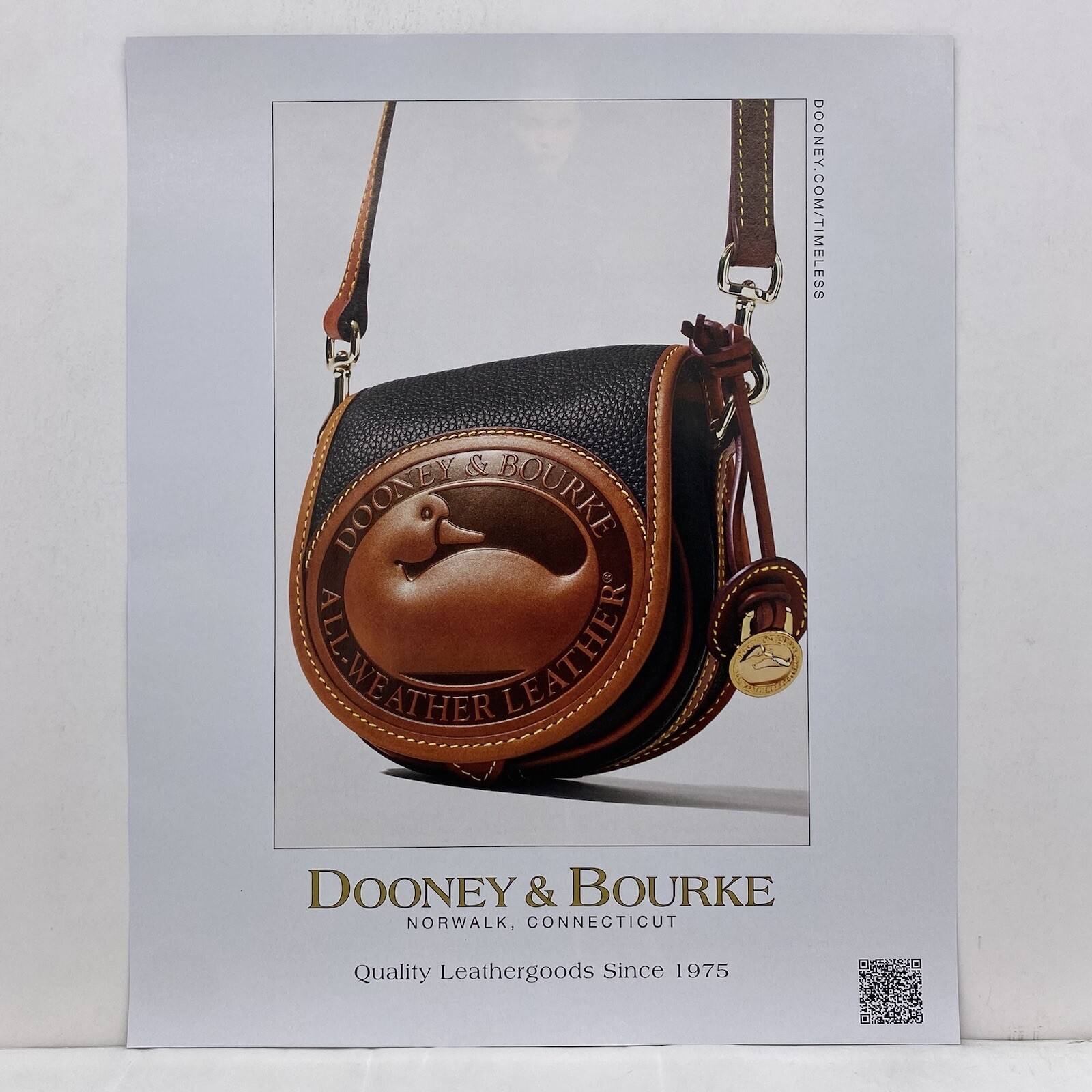 2023 Dooney & Bourke PRINT AD Fall All-Weather Leather Duck Purse Bag Fashion