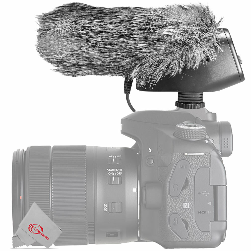 Vidpro Microphone for Canon EOS 5D Mark IV 6D Mark II Full Frame Camera