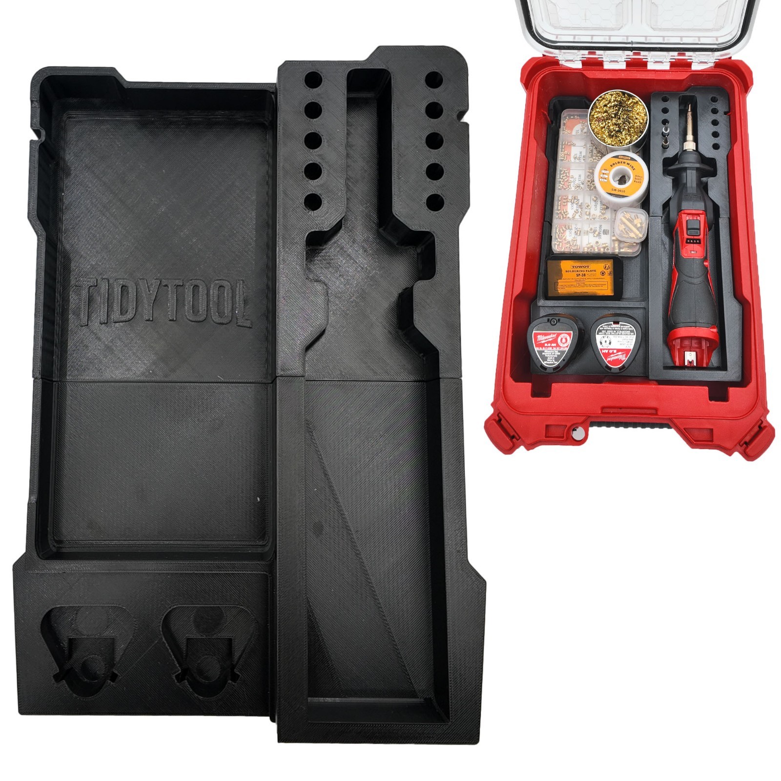 Soldering Iron Organizer For Milwaukee M12 Packout Compact Organizer Insert Tray