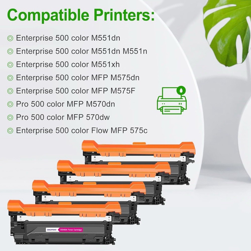 Compatible for HP 507 Toner Set, B/C/M/Y