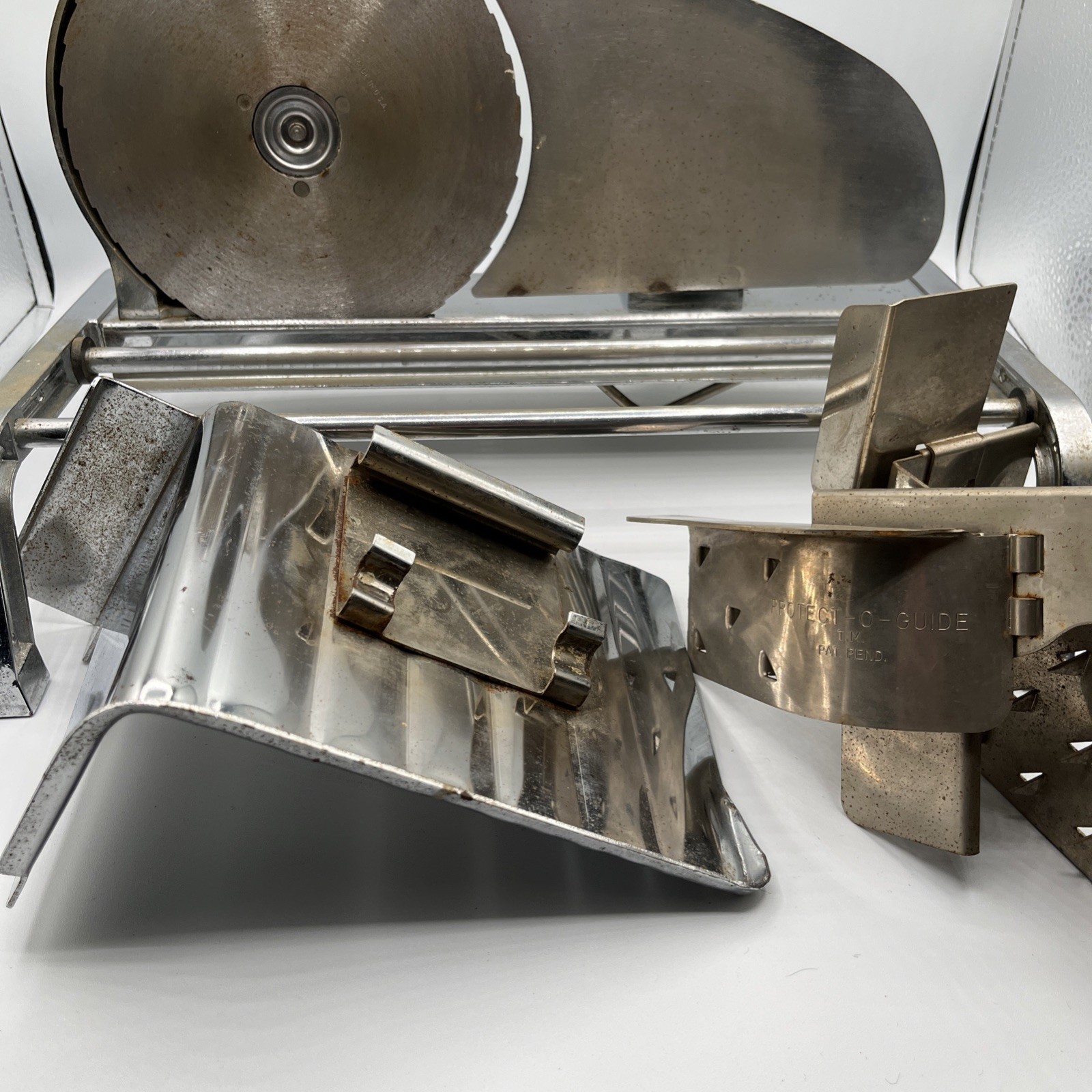 Retro Manual Food Slicer with Guards Rival "Protect-o-Guide" Tabletop 14 x 9.5"