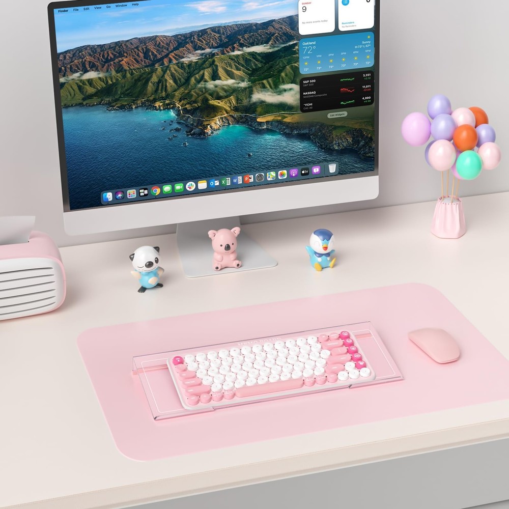 17 Inch Clear Acrylic Ergonomic Computer Keyboard Stand Riser Desk Holder