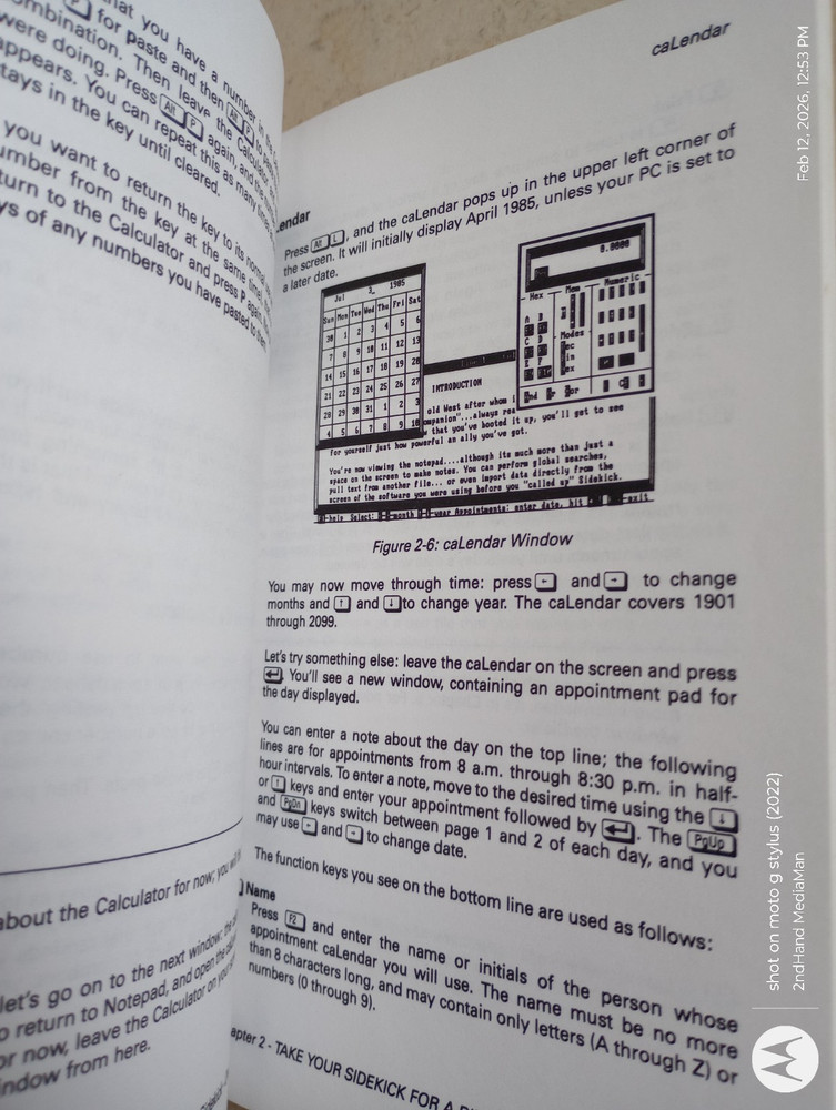 1985 BORLAND SIDEKICK PC/COMPUTER USER'S HANDBOOK (GUIDE) PB/PAPERBACK BOOK
