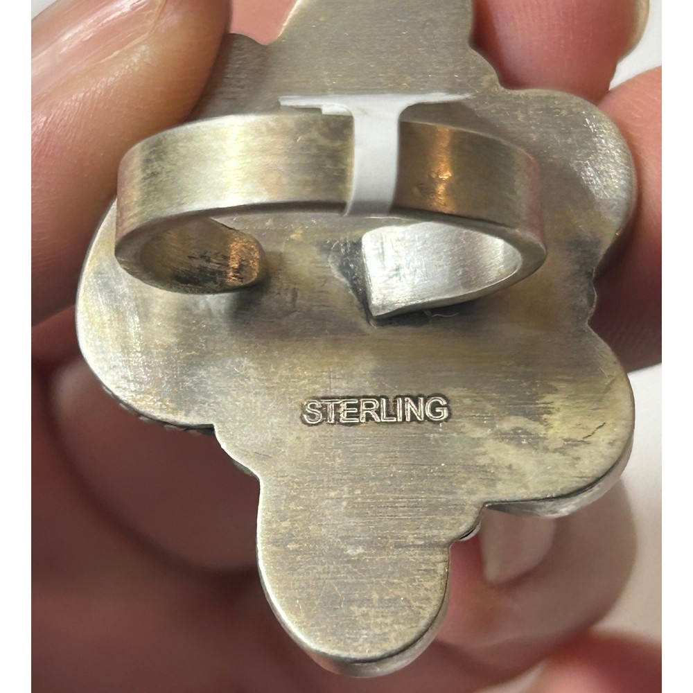 Sterling Silver Five‑Stone Turquoise Cluster Ring - NWT, Adjustable band
