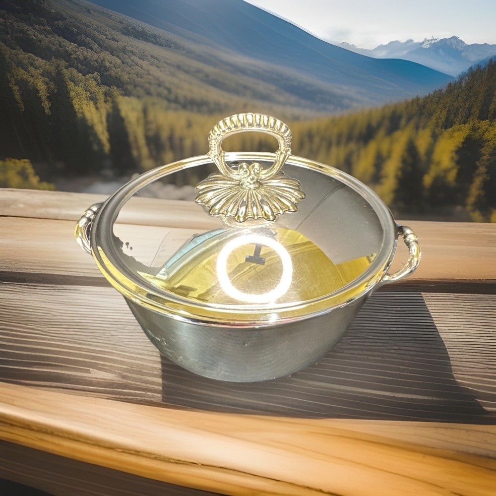 Vintage James Deakin & Sons Sheffield Silverplate Covered Serving Dish A320