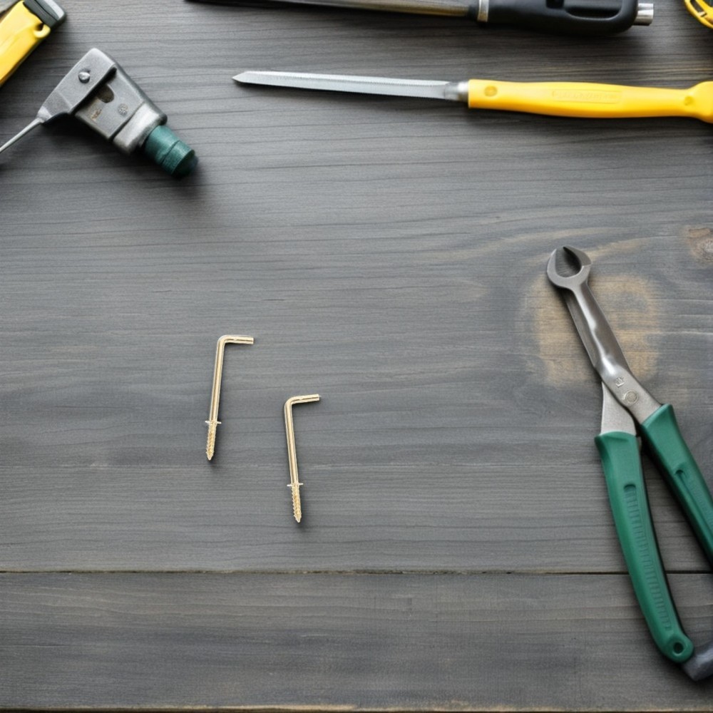 30 Pcs Right Angle Hook Shape for Hanging Workplace Hooks L-shaped Screw