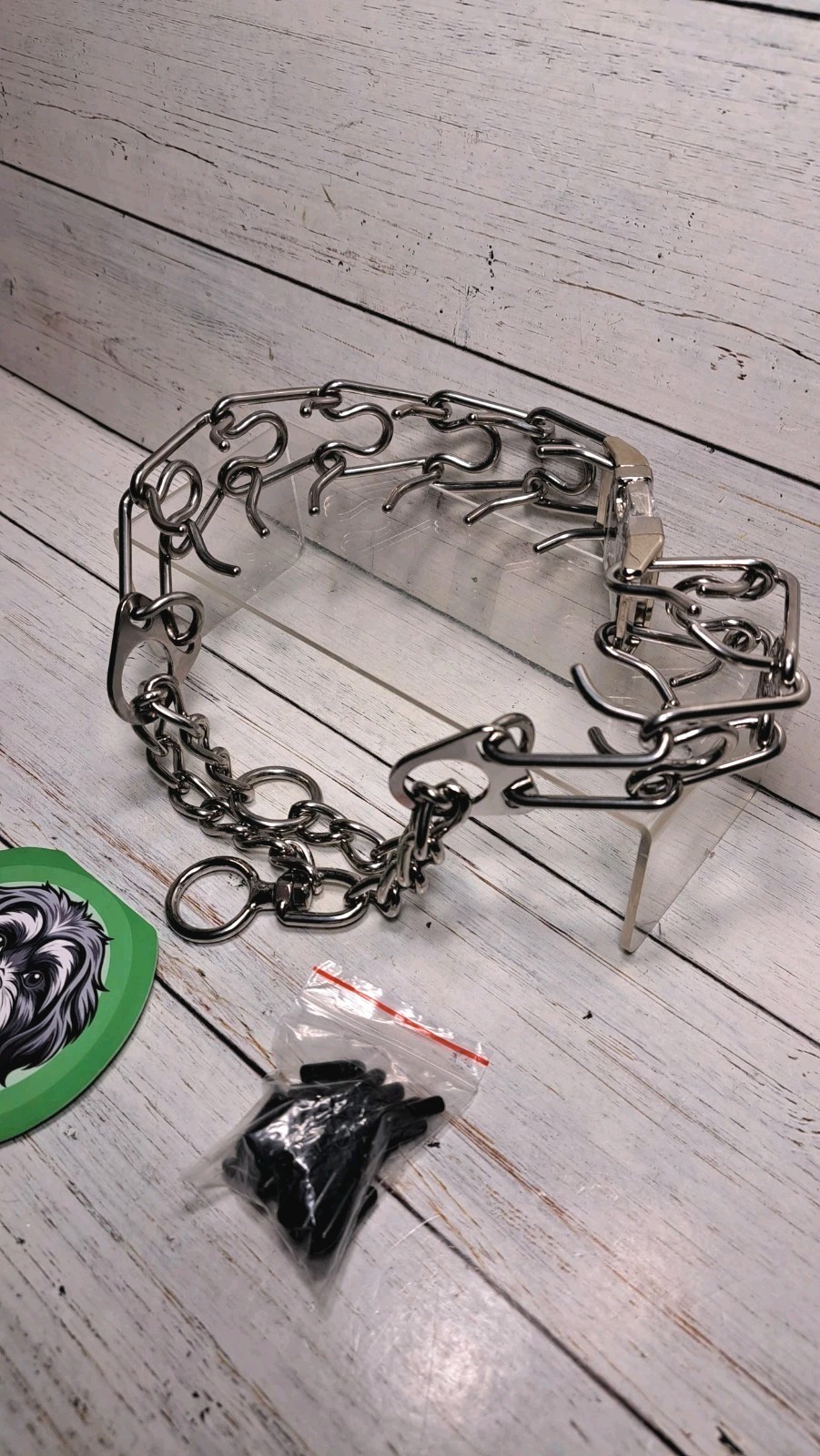 Stainless Steel Dog Collar, Tangle-Free 360° Swivel Collar with Quick-Release...