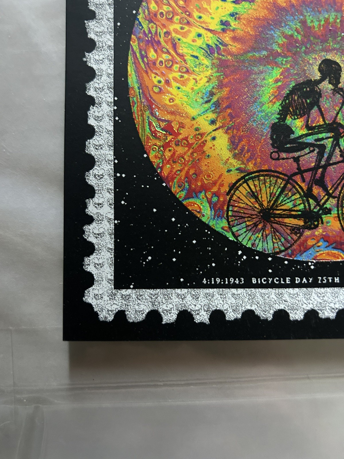 Emek Handbill SIGNED Bicycle Day 2018 Screen Print Not Grateful Dead LSD 6x6"