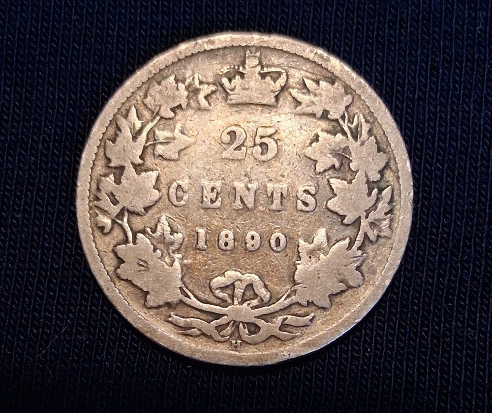 CANADA-1890-H QUARTER-NICE GOOD