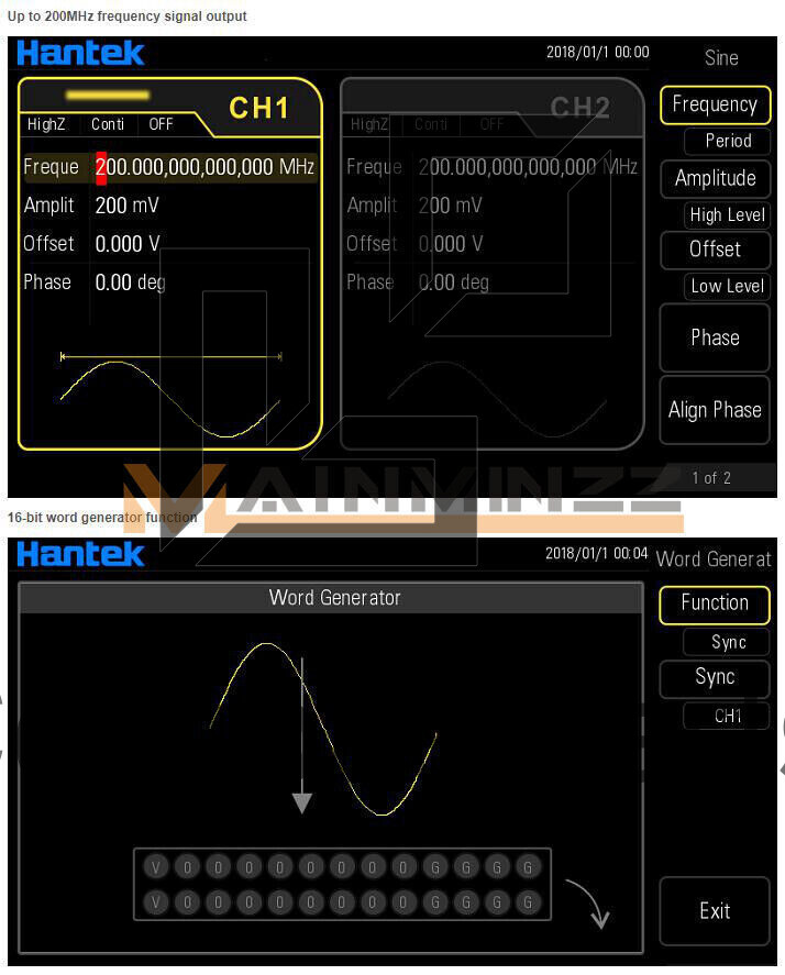 NEW 1PCS Hantek Arbitrary waveform Function generator HDG6202B