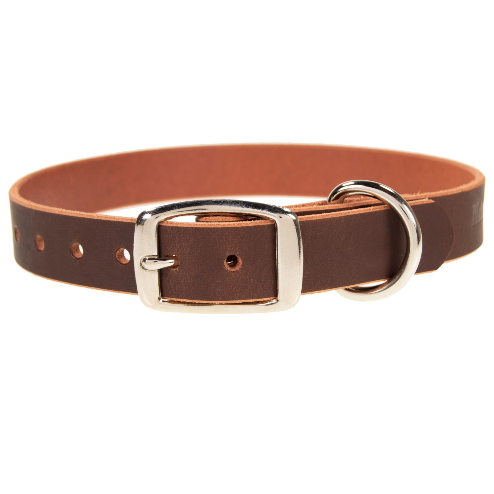 Heavy Duty Leather Dog Collar_Medium, Large, XL_1" Wide_Amish Handmade