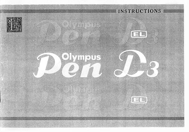 Olympus Pen D3 Instruction Manual Reprint
