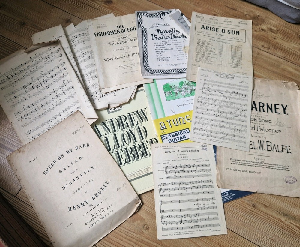 Bundle Of Vintage Sheet Music