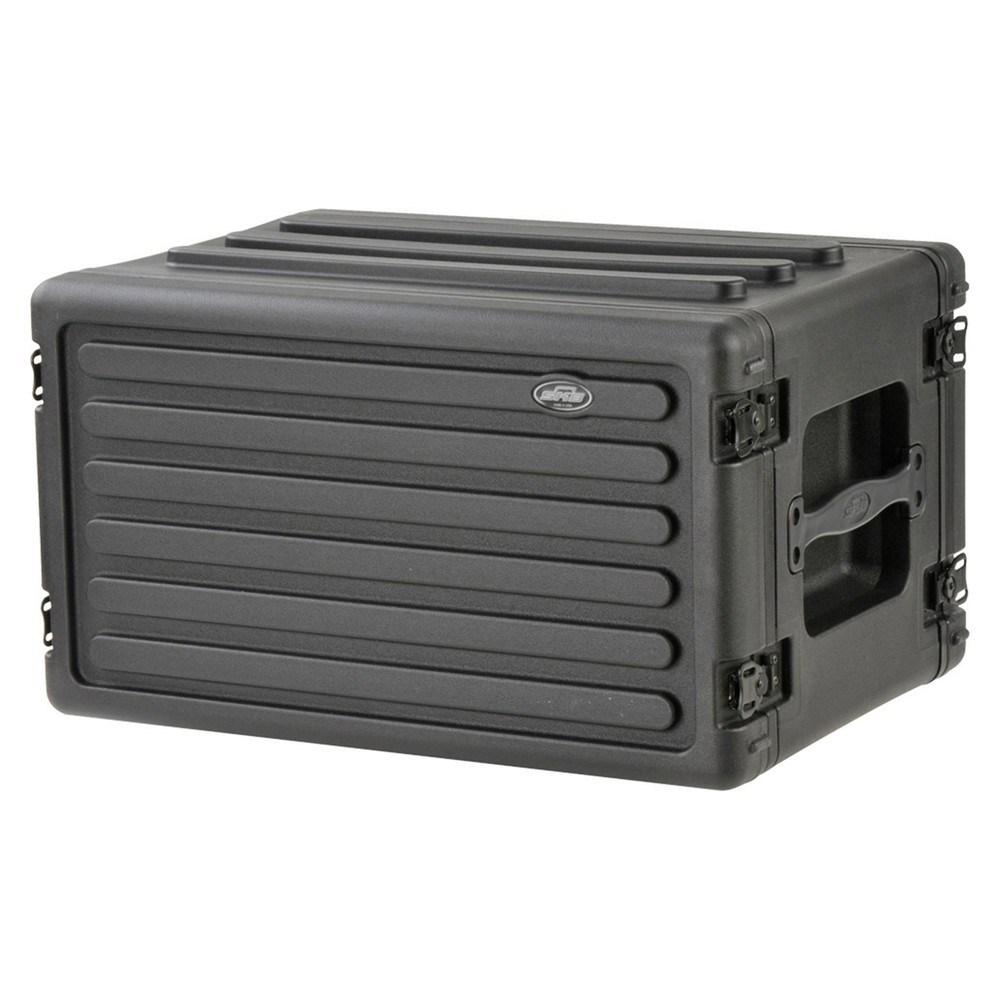 SKB 6U Shallow Roto Rack Case Gear Protector, Stackable, Waterproof, Black