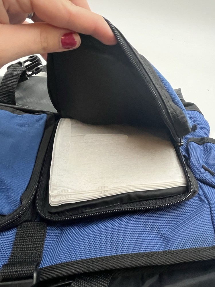 Gap Y2k Blue/Black Utilty Bag With Multiple Compartments