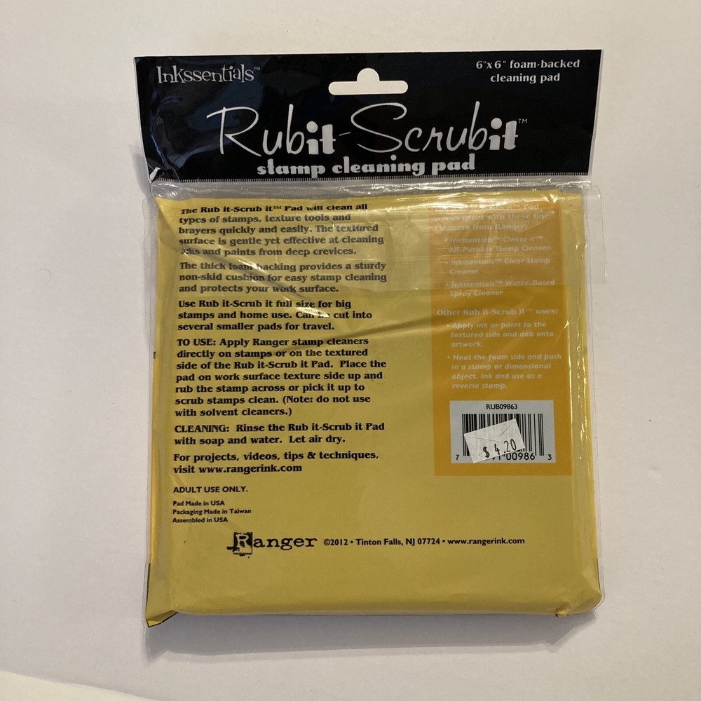 Stamp Cleaning Pad Inkssentials Rub It Scrub It Ranger