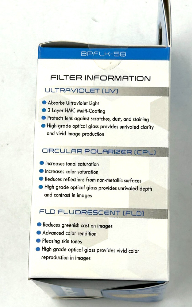 BEPRO 58mm 3pc Filter Kit BPFLK-58