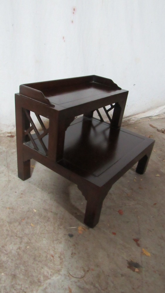 Drexel Bed Steps Stool Mahogany Chippendale