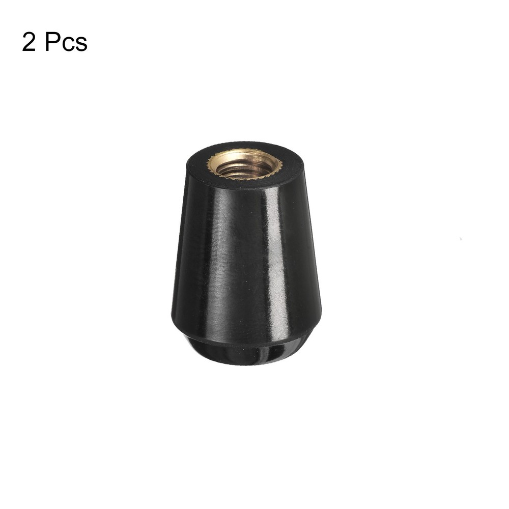 M8x25mm Female Threaded Hand Knobs Tapered Brass Insert Handle for Machine, 2Pcs