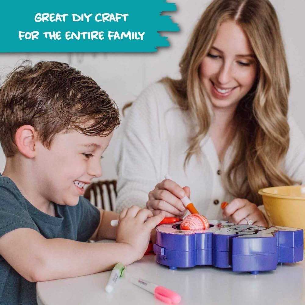 Eggmazing Easter Egg Decorator Kit - Includes Bunny Egg Decorating Spinner Arts
