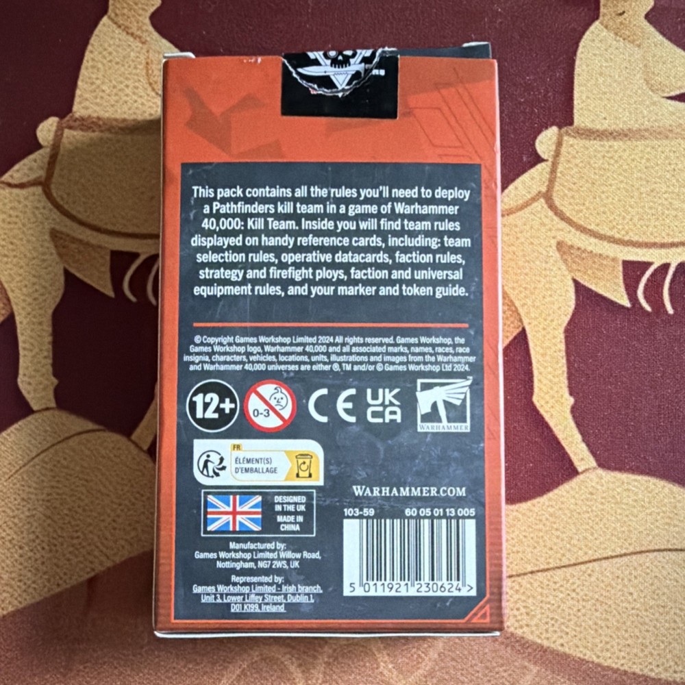 Games Workshop Pathfinders Reference Cards T'au Empire Kill Team Warhammer 40K