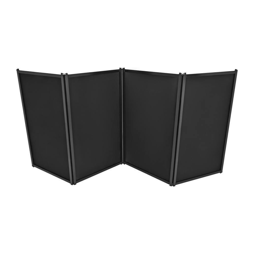 DJ Foldable Booth Panels 4-Panel Black Portable Facade Event Booth Panels