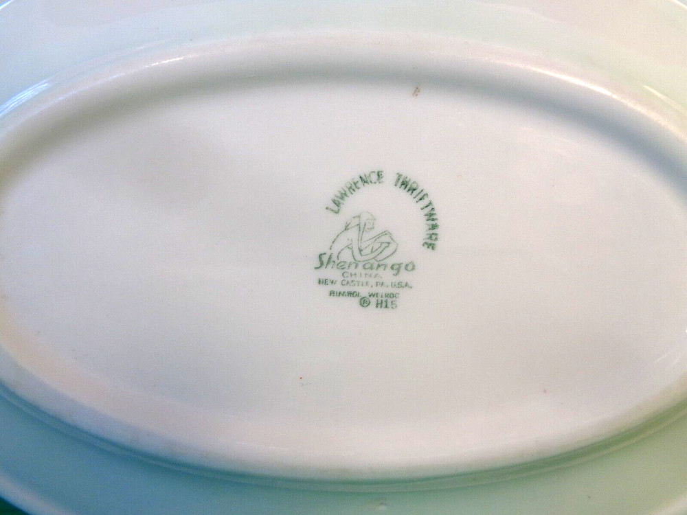 Shenango Hibiscus Pattern Oval Serving Platter, Lawrence Thirftware (Used/EUC)