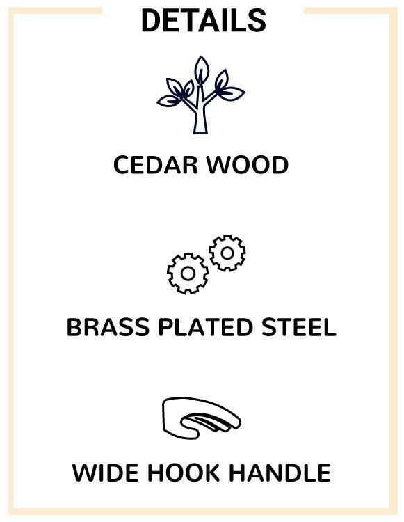 FootFitter Cedar Shoe Trees, Full Toe Block & Wide Hook Heel- Mens L [10 - 11.5]