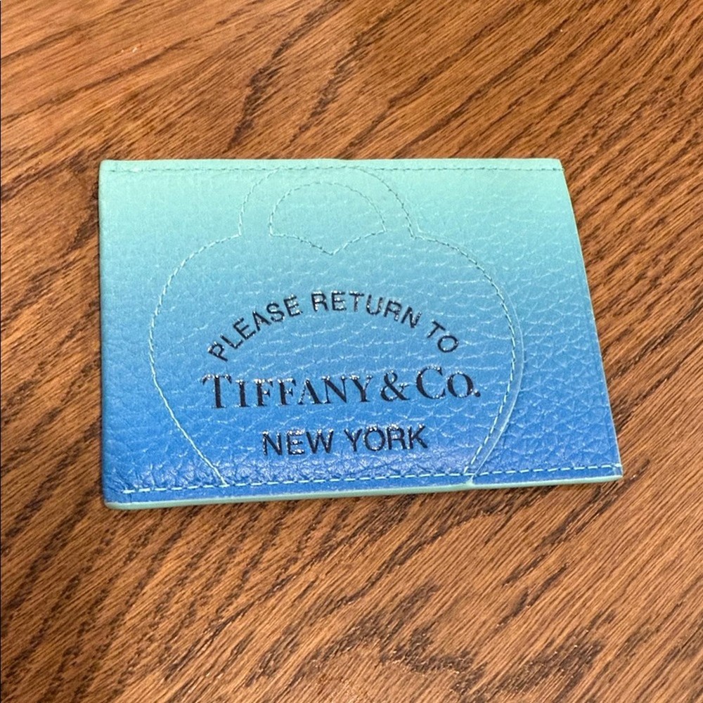 Tiffany & Co Blue Gradient Leather Card Case