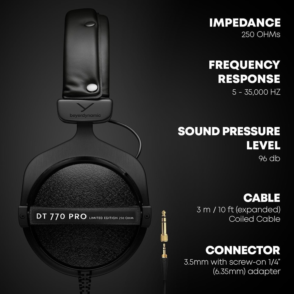 Beyerdynamic DT 770 Pro Legendary Reference Headphones for Control Open Box