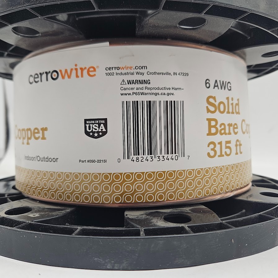 Cerrowire 315 ft. 6-Gauge Solid SD Bare Copper Grounding Wire