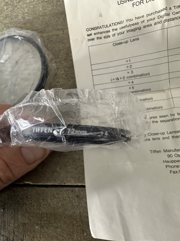 Tiffen Close-Up Camera Lens Set 77mm +1 +2 +4 With Case Diopters Decrease New