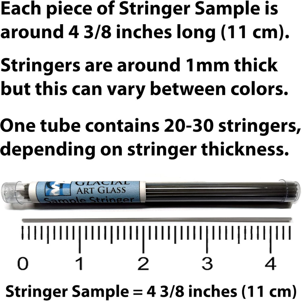 Dark Green Trans COE 96 Stringer Sample - S-125-96 Oceanside Glass Stringer