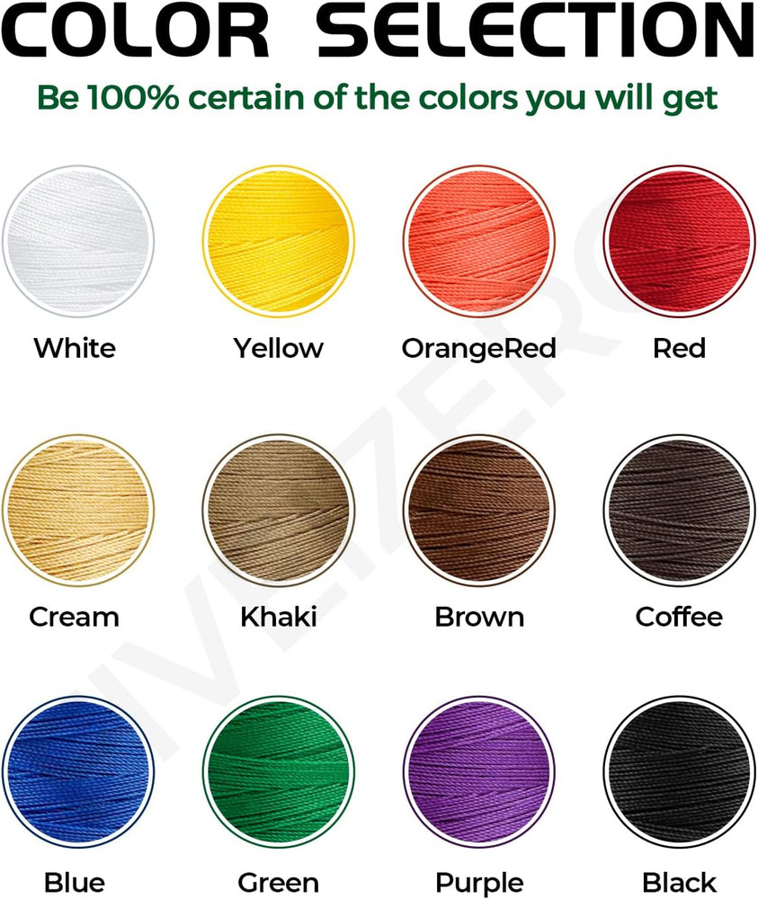 Extra Strong Upholstery Thread,White 1000 Meters Bonded Nylon Thread for Deni...